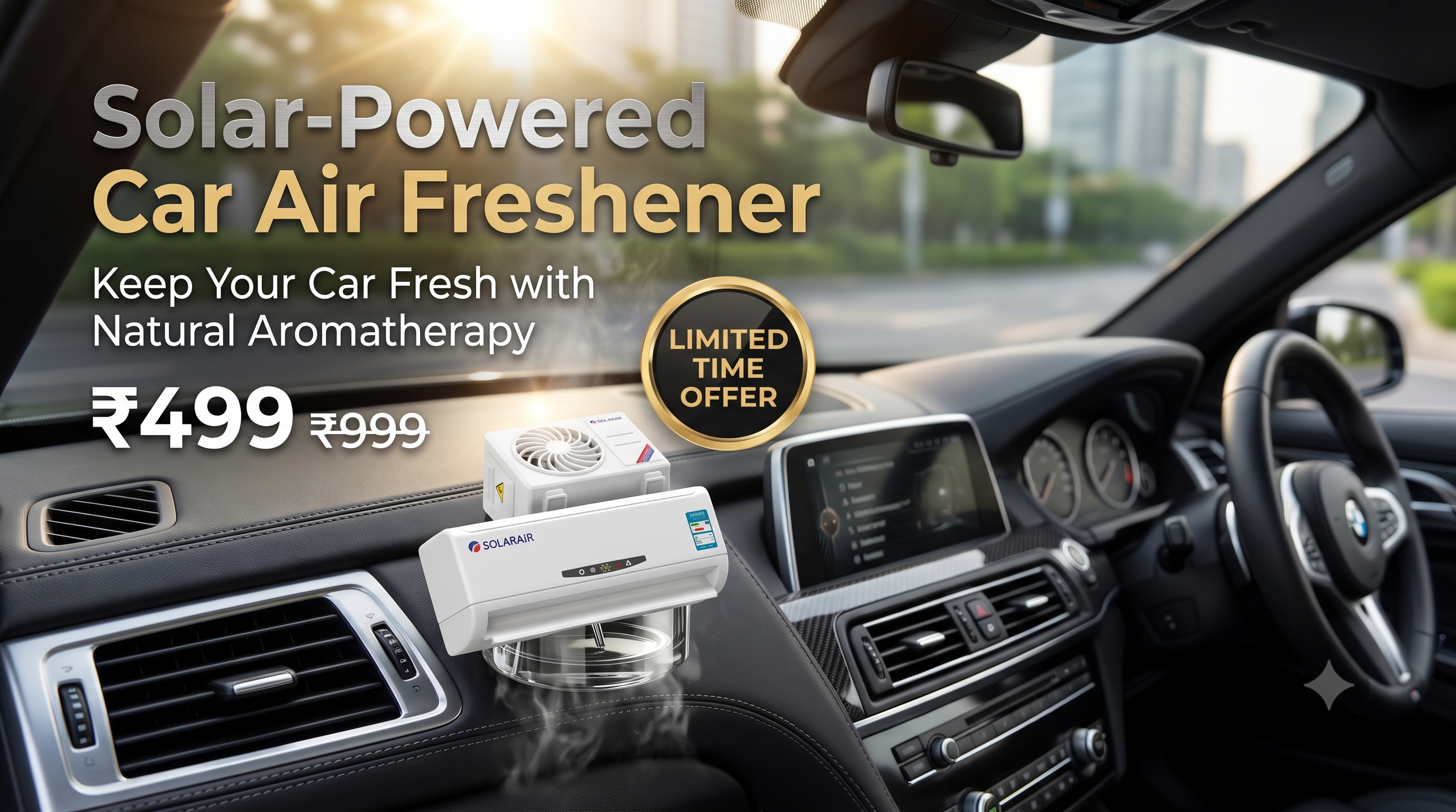 AC Design Solar-Powered Car Air Freshener